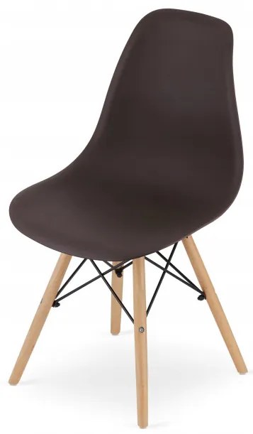 Jedálenský stôl ADRIA biely so štyrmi stoličkami OSAKA kávové