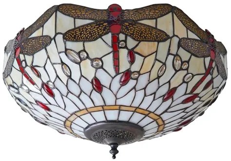 Endon 70723 - Stropné svietidlo Tiffany DRAGONFLY 2xE27/60W/230V pr. 41 cm