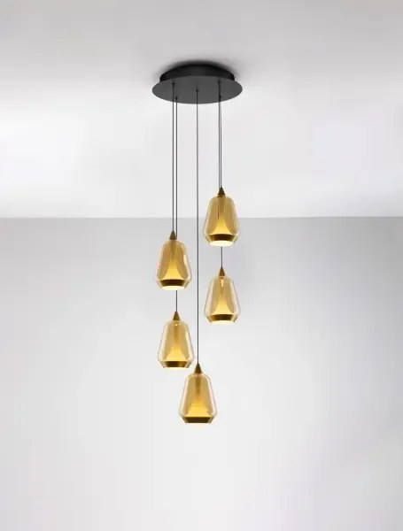 Minimalistický luster Alish 5 Zlatá