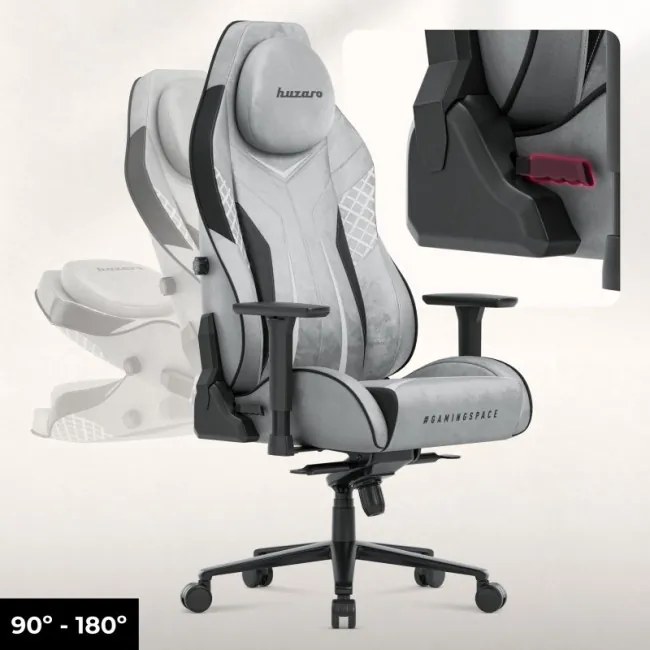 Zamatová herná stolička Force 8.3 Grey