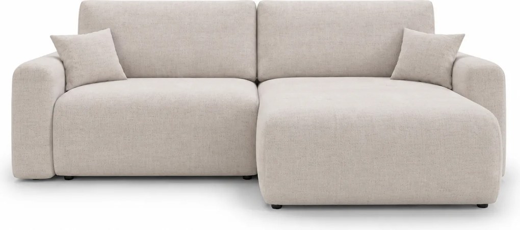 Rozkladacia obojstranná sedacia súprava do L NORDEN PAROS 250x140 cm, krémová