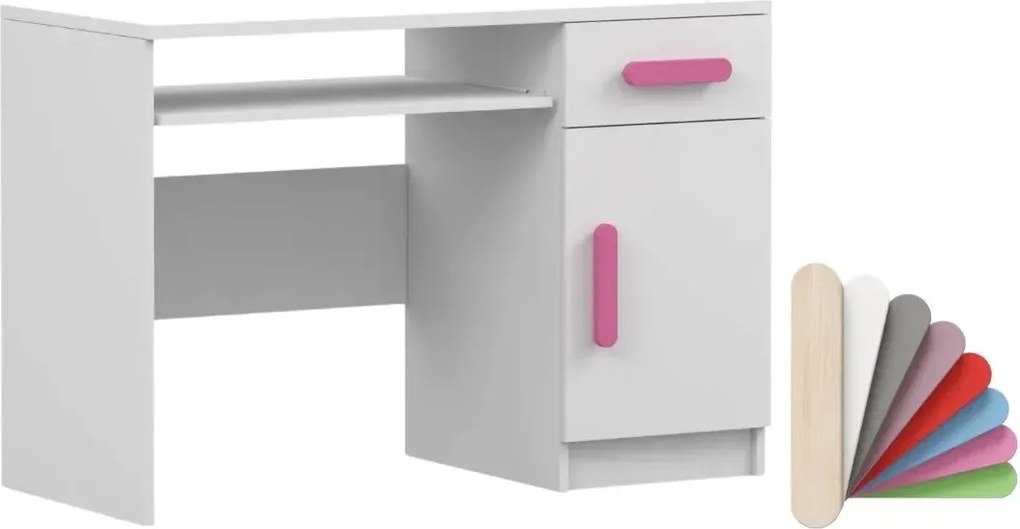 Písací stôl SCOUT - biely (viac variant)