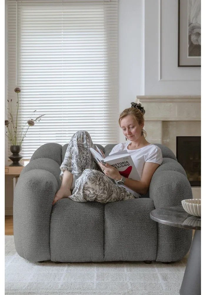 Sivé kreslo Shell – Miuform