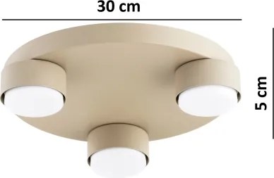 Brilagi - LED stropné svietidlo MONO 3xGX53/30W/230V pr. 30 cm béžová