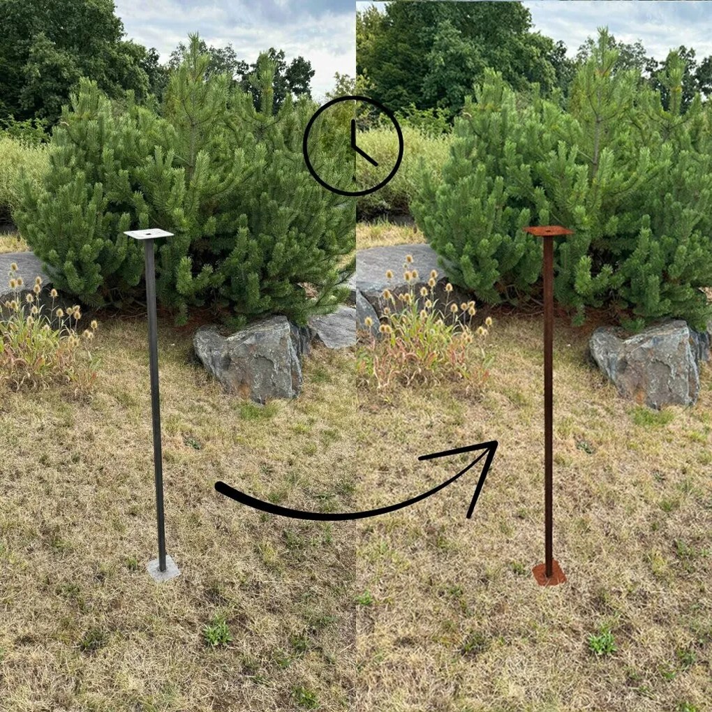 Stojan na vtáčie kŕmidla 120 cm, corten CORGARDEN 1042