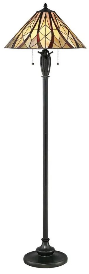 Elstead QZ-VICTORY-FL - Stojacia lampa Tiffany VICTORY 2xE27/60W/230V