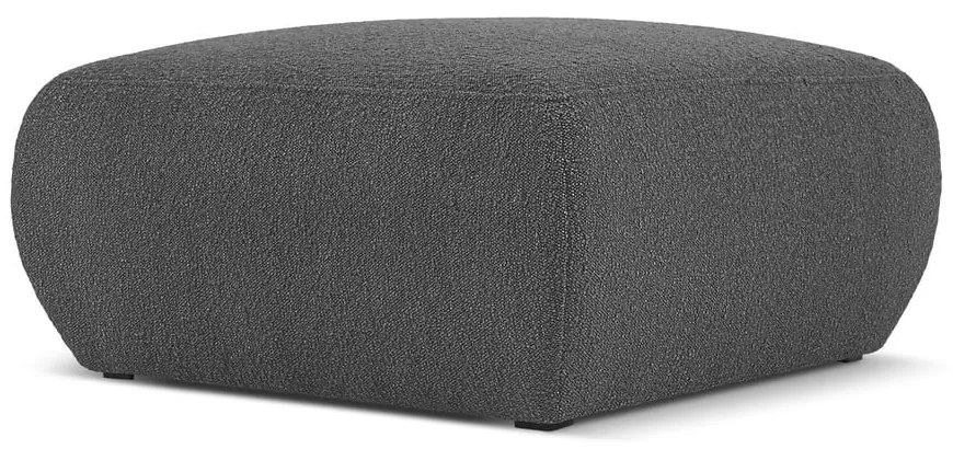 Tmavosivý taburet z textílie bouclé Molino – Micadoni Home