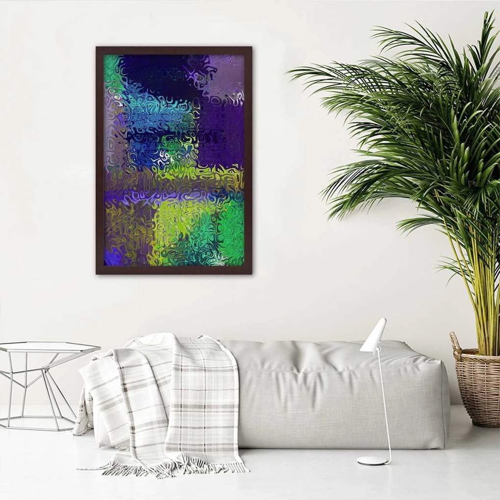 Gario Plagát Fialová abstrakcia Farba rámu: Bez rámu, Rozmery: 70 x 100 cm