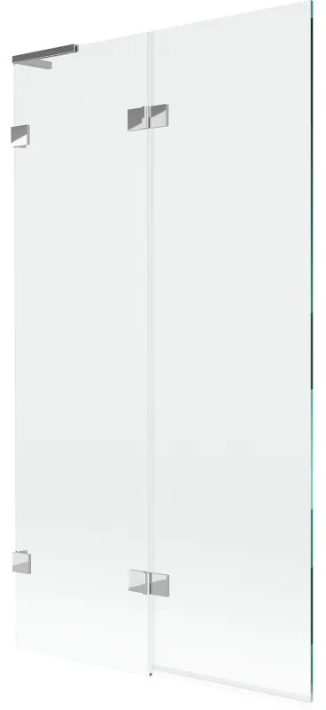Mexen Lunar L, 2-krídlová vaňová zástena ľavá 100 x 150 cm, číre sklo, chrómová, 897L-100-100-01-00-L