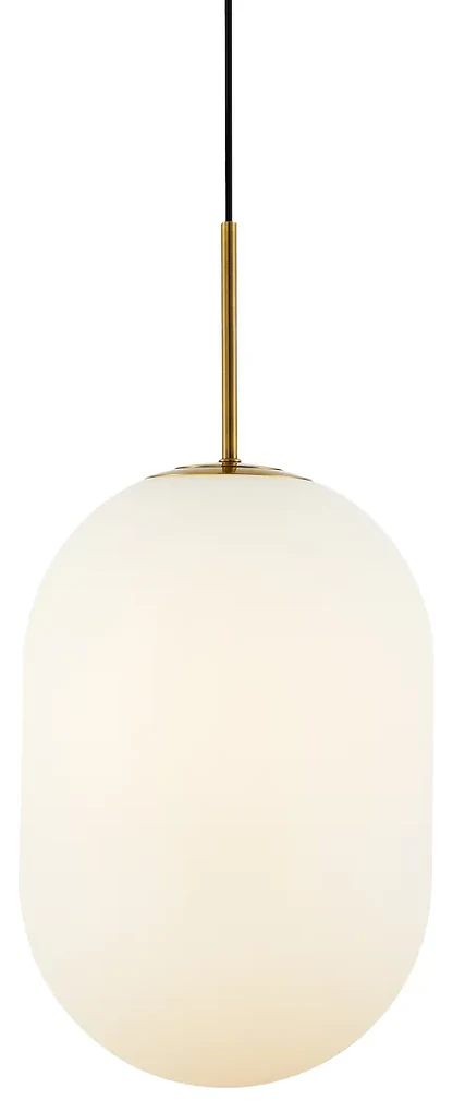 Závesné svietidlo Alias, 1x biele sklenené tienidlo, (fi 24cm), g