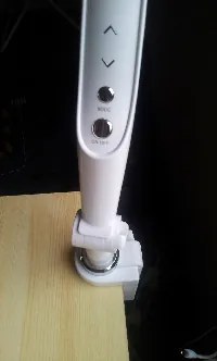 Lampa stolná LED, 10W, podstava + úchyt, biela