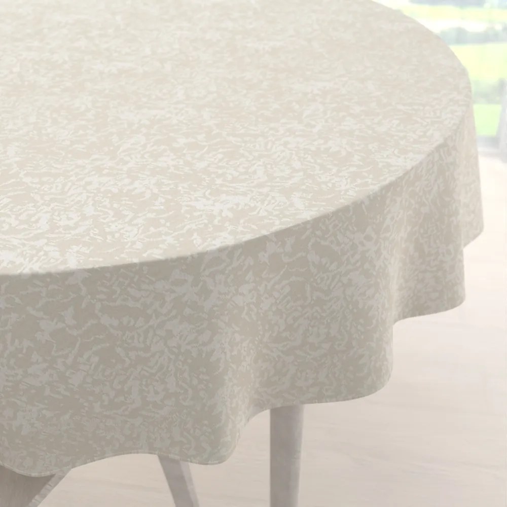 Biante Teflónový okrúhly obrus TF-033 Venezia smotanový Ø 130 cm