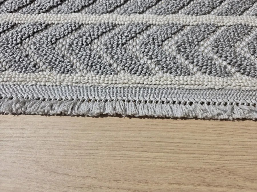 DC Koberec Milano 026 sivá krémová Rozmer: 80×200 cm