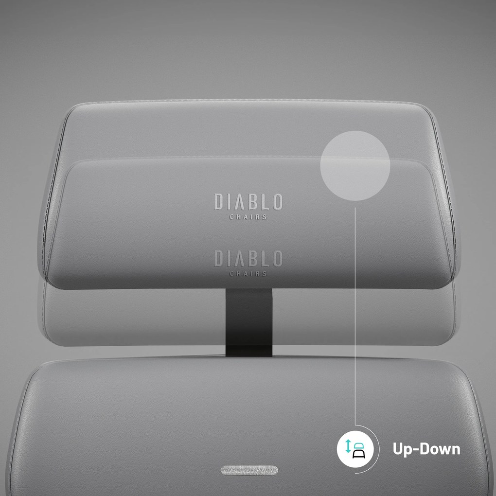 Manažérske kancelárske kreslo sivé, ekokoža: Diablo V-Modular