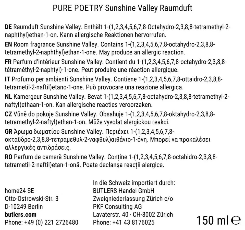 PURE POETRY Vôňa do bytu Sunshine Valley 150 ml