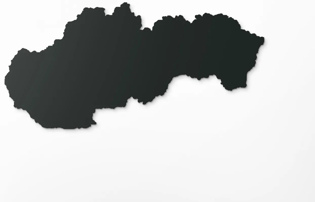 drevko Drevená mapa Slovensko na stenu Rozmer obrazu: 31,5 x 65 cm, Farba dekorácie: Čierna