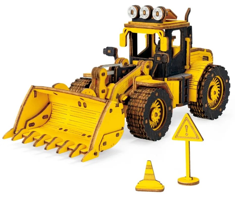 Robotime Rokr 3D dřevěné puzzle Buldozer 211 ks