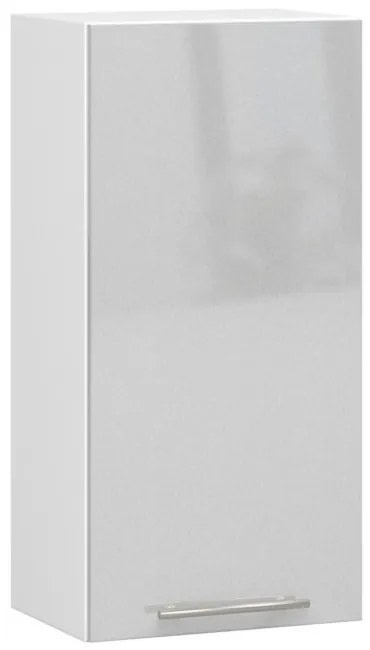 Horná kuchynská skrinka OLIWIA W 40 H720 biela / metalická, lesk