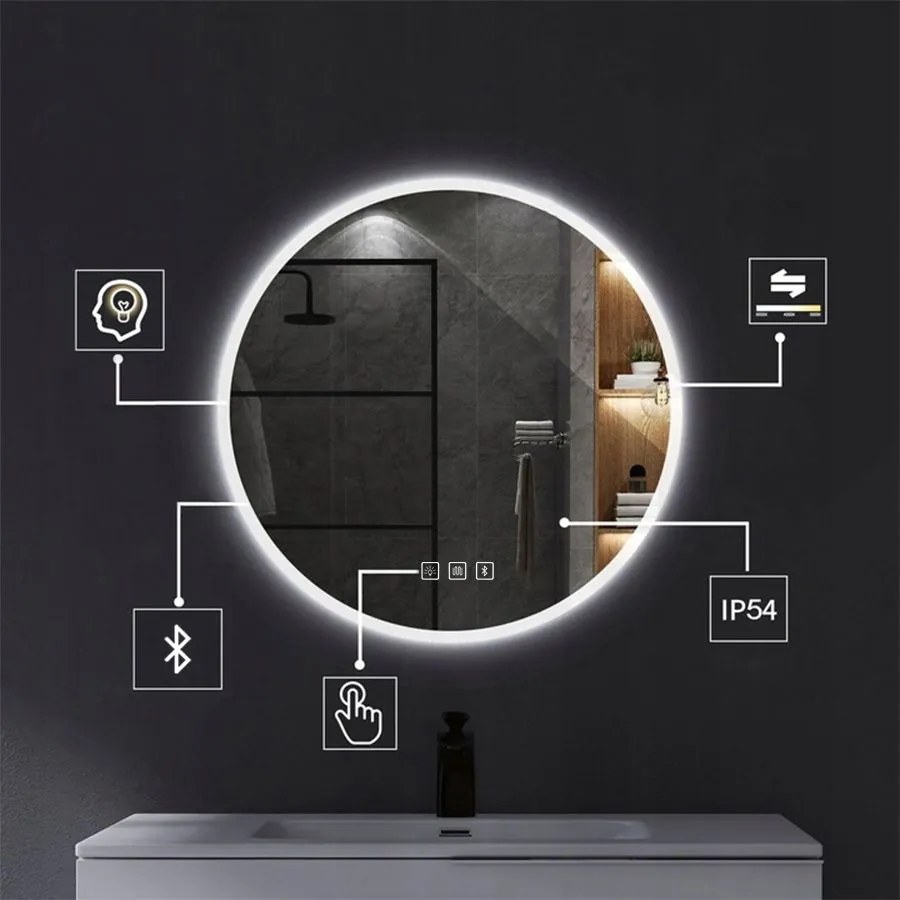 Rea Zrkadlo LED BLUETOOTH FFJ 80cm