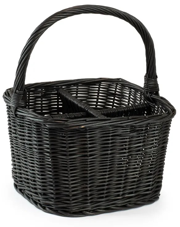 Koš piknikový proutěný na láhve Bran I.š. 30 x hl. 30 x v. 19/35(cm)