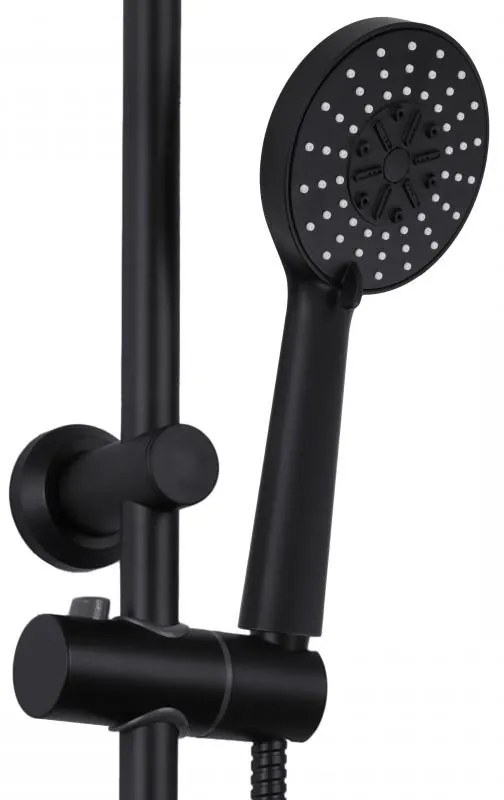 Erga Samba, 5-funkčná ručná sprchová hlavica, čierna matná, ERG-YKA-BP.SAMBA-BLK