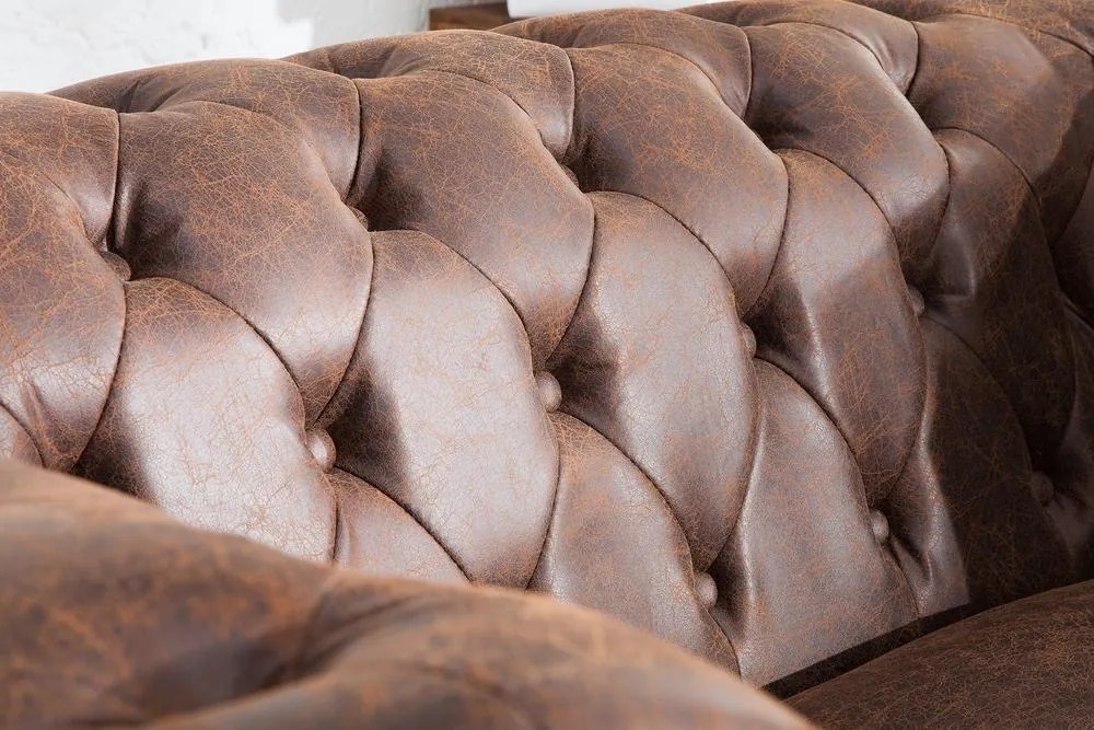 Dvojsedačka Chesterfield Vintage II koža