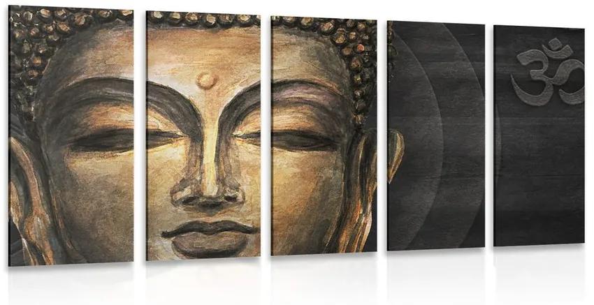 5-dielny obraz tvár Budhu Varianta: 100x50
