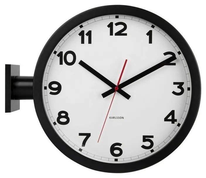 Karlsson 5966WH obojstranné nástenné hodiny 38 cm