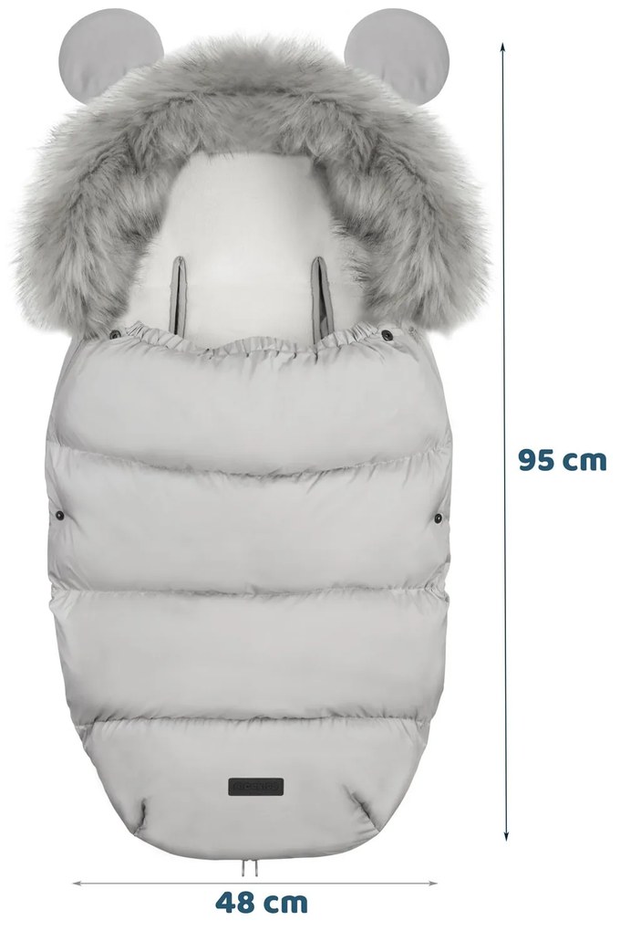 Spací vak do kočíka Elmi Ricokids - sivý