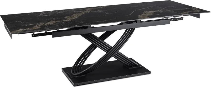 Keramický rozkladací stôl IBIZA 160-240 cm čierny