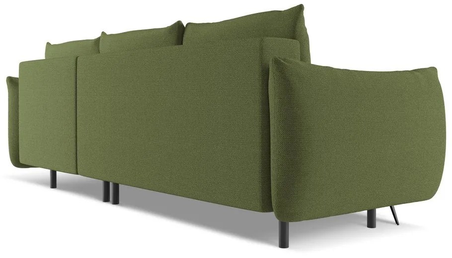 Zelená rohová pohovka (pravý roh) Malie – Makamii