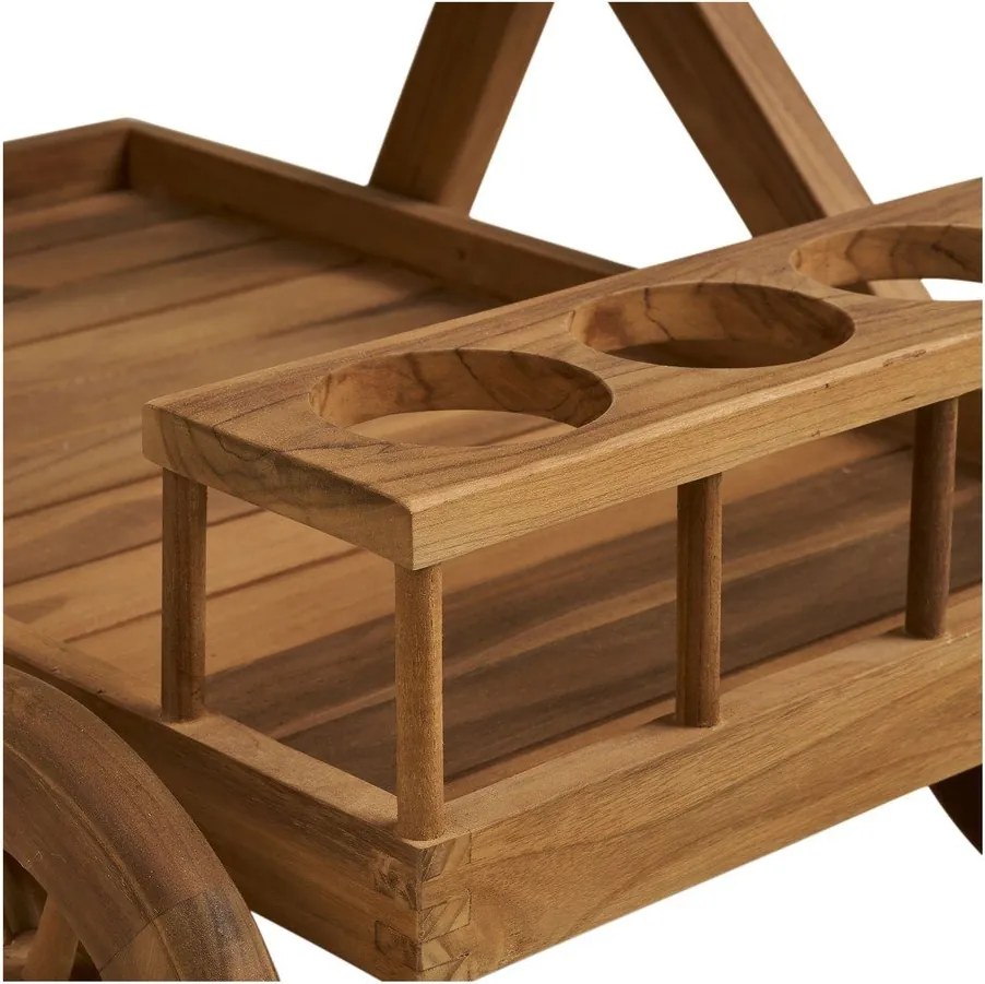Servírovací stolík na kolieskach z masívneho dreva 50x86 cm Pasaku – House Nordic