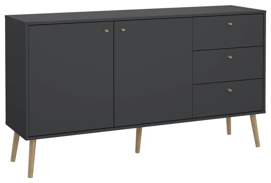 Antracitová nízka komoda 149x82 cm Bodo – Tvilum