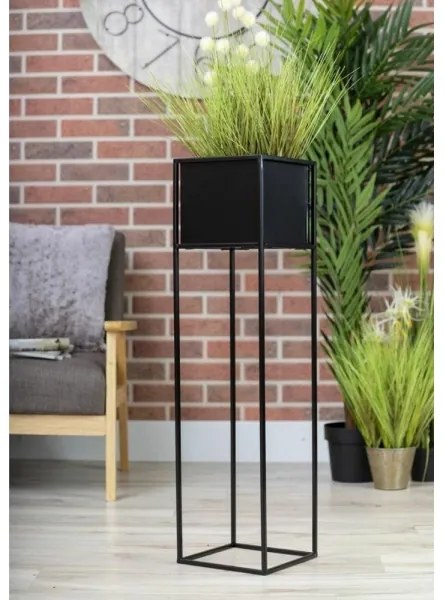 Stojan na kvety 90x24 cm čierna