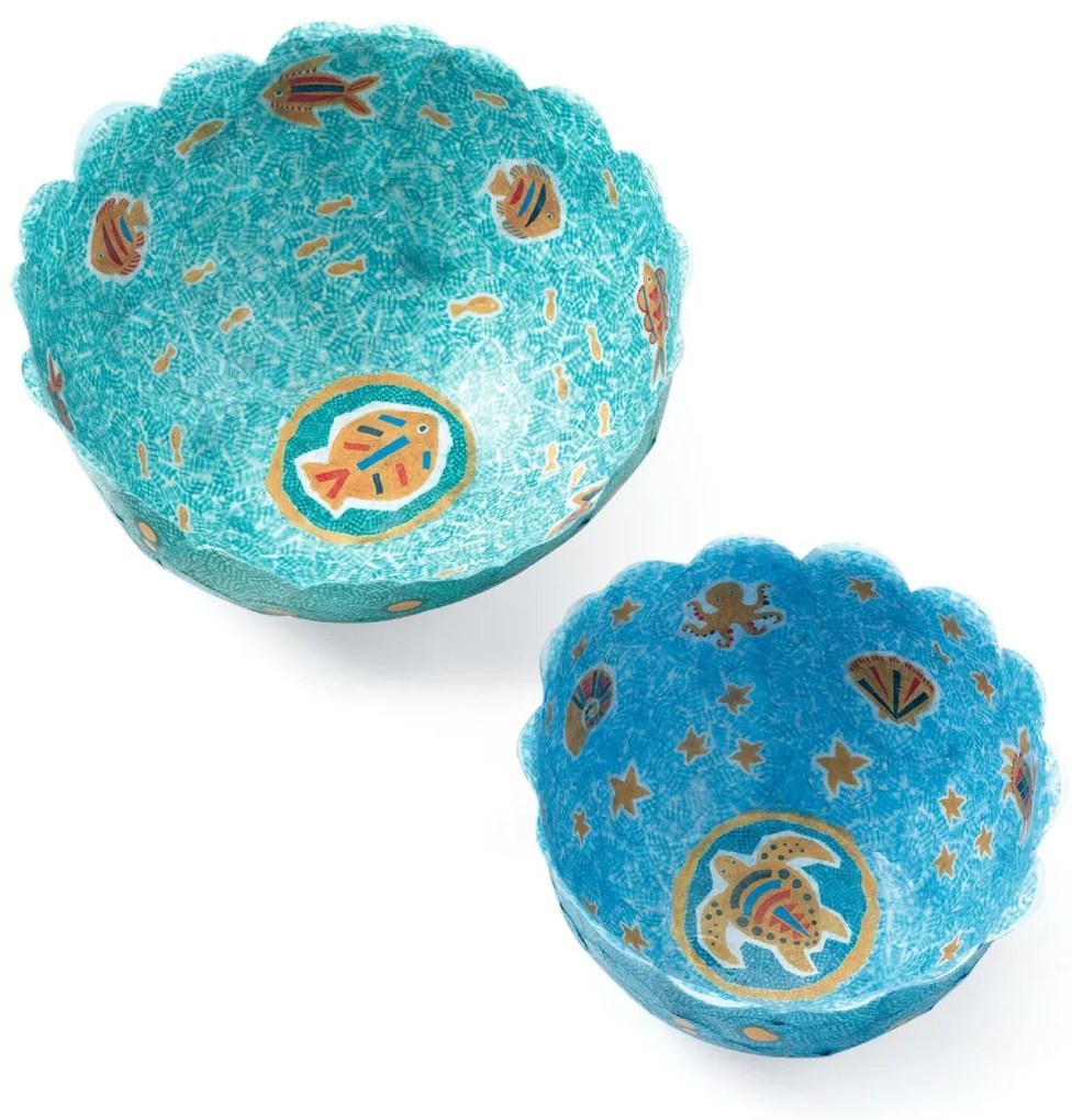 Vyrob si sám - papierové misky modré