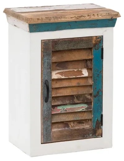 furniture-nabytek.cz - Masívna kúpeľňová skrinka Perth z recyklovaného dreva, lakovaná, biela / farebná