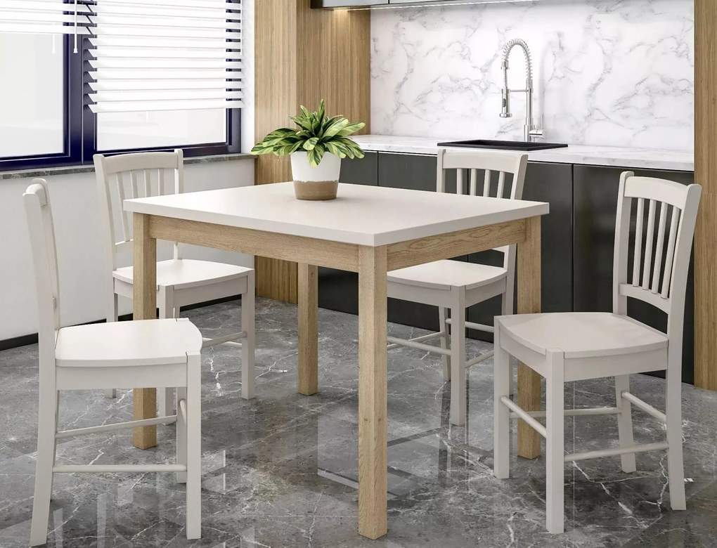 Jídelní stůl Adam 120 cm kašmír/dub cremona torro