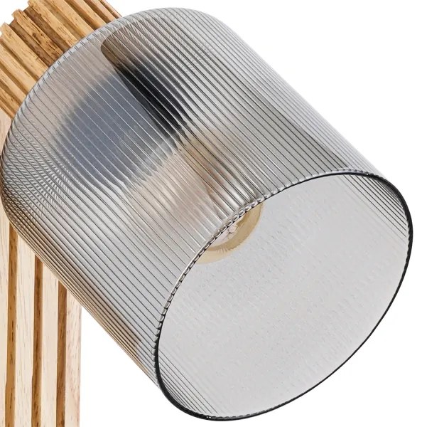 Brilagi - Nástenné bodové svietidlo HYGGE 1xE14/15W/230V drevené/dymové