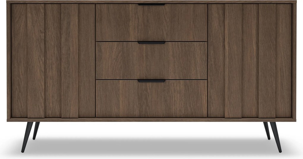 Komoda Flaro 153 cm so zásuvkami - dub dunin
