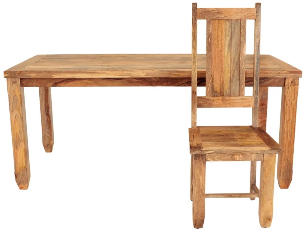 furniture-nabytek.cz - Jedálenský set pre 6 osôb Devi z indického masívu mango