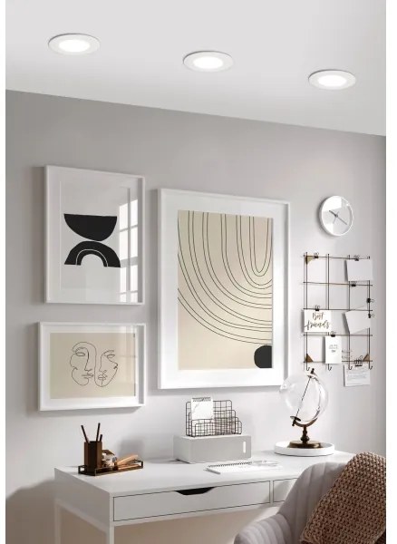 Eglo 98212 - LED stmievatelné zapustené stropné svietidlo FUEVA-A LED/5W/230V + diaľkové ovládanie