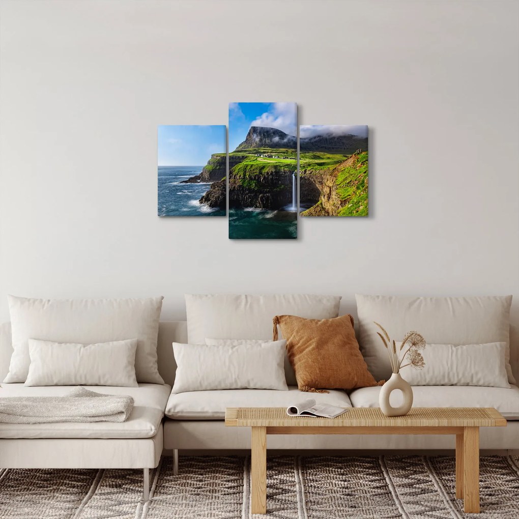 Obraz - Vodopád Múlafossur (90x60 cm)