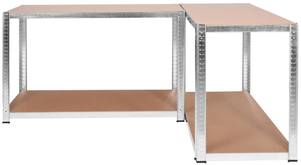 Dílenský regál IRONHOLD 174x80 cm stříbrný