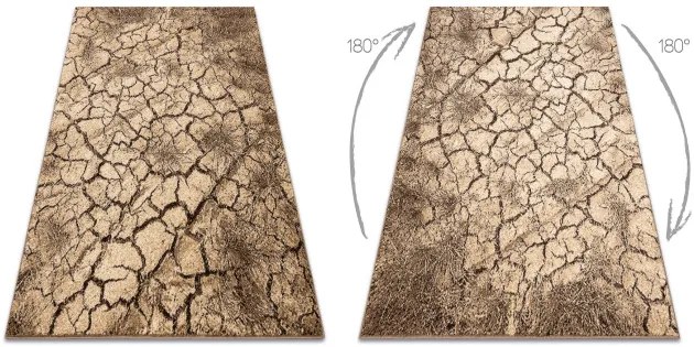 Koberec KARMEL Terra popraskaná zem orech