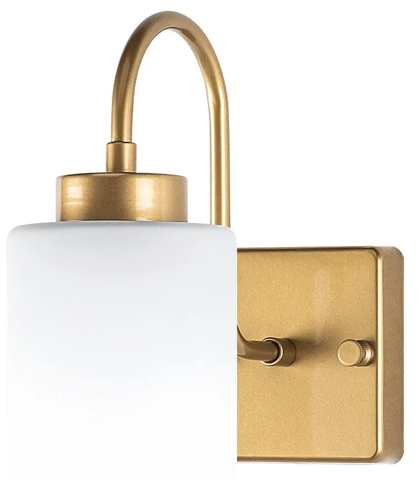 Nástenné svietidlo Dusuz mliečne sklo/zlatá