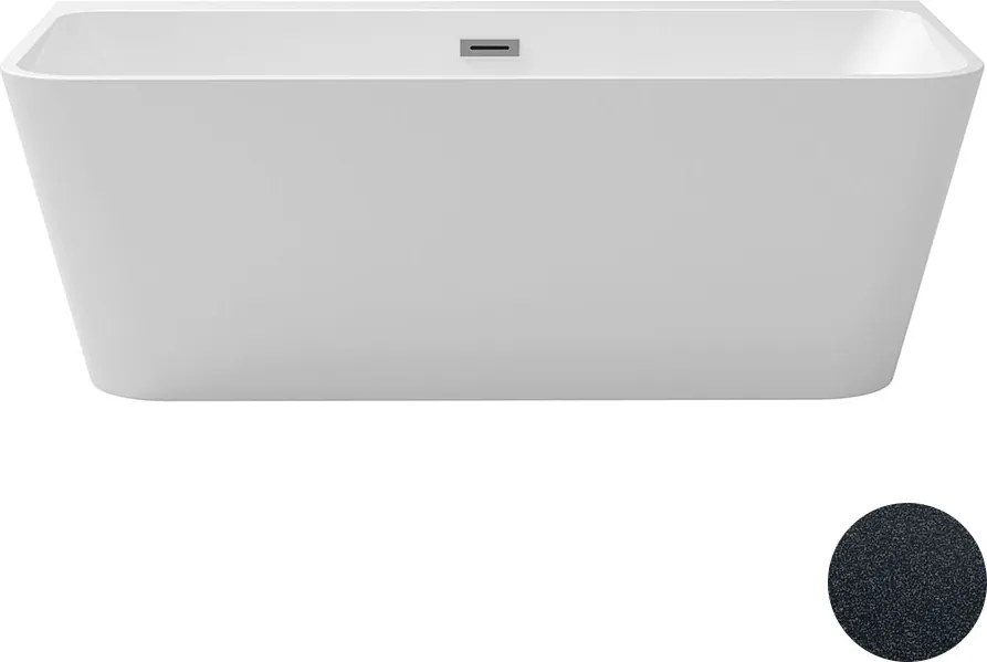 Besco Akrylátová voľne stojaca vaňa Varya Glam G 150x75 BESCO-Typ výpuste: Click-Clack s prepadom, chróm, BESCO-Rozmery: 150x75, BESCO-Farba: Biela/g…