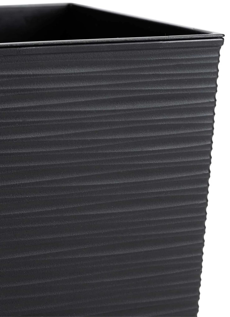 PLASTOVÝ KVETINÁČ FLORE RIFLO 30X30 CM ČIERNA