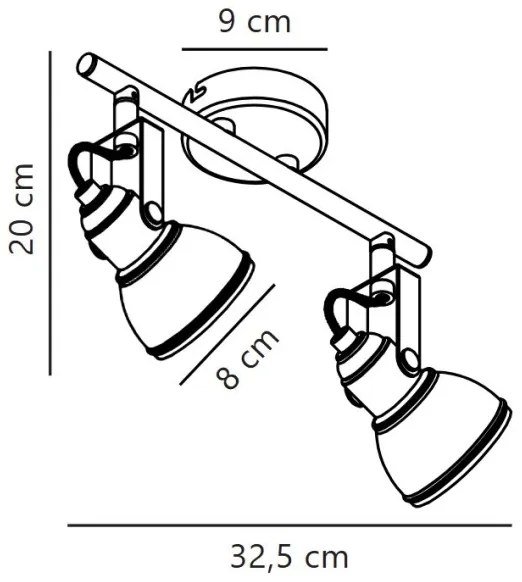 Nordlux - Bodové svietidlo ASLAK 2xGU10/35W/230V biela