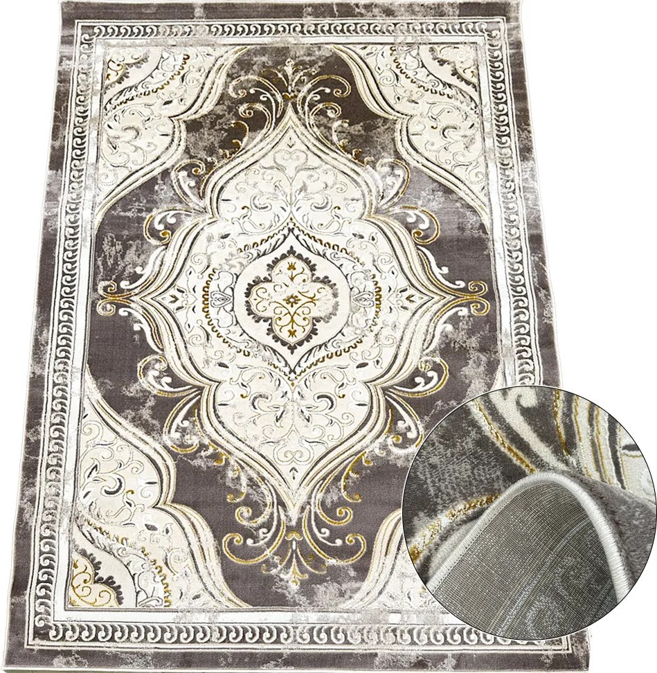 Koberec Opera 8081 béžový s orientálnym vzorom – obdĺžnik Rozmer: 60x100 cm