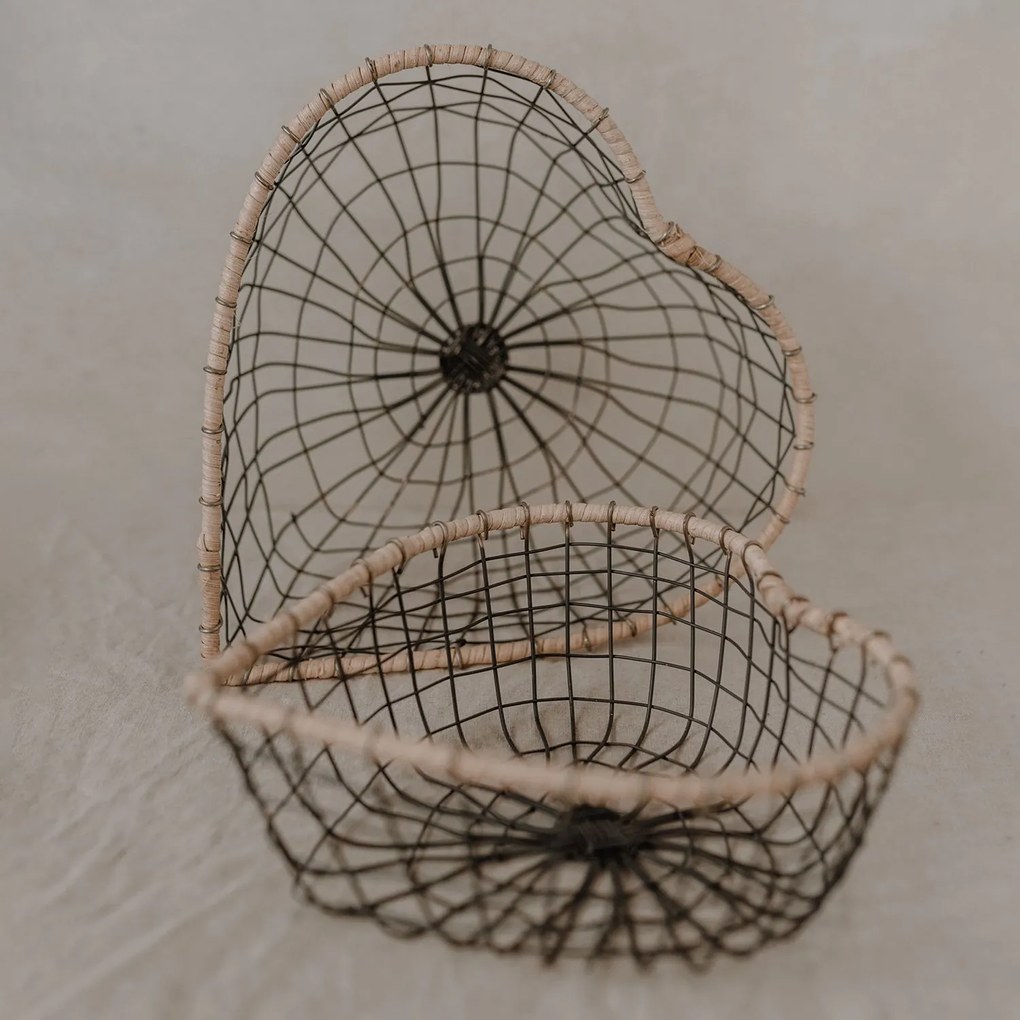 Eulenschnitt Drôtený košík Heart Wood Menší